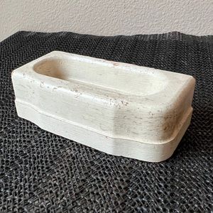 Vintage Strombecker Dollhouse Solid Wood Painted Bathtub Early Style 3.75”L